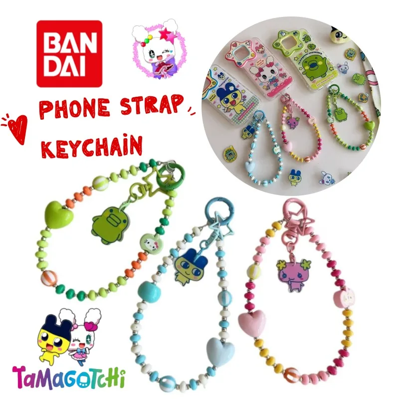 

Bandai Tamagotchi Mametchi mobile phone lanyard high color value cartoon student bag keychain pendant decorative gifts wholesale