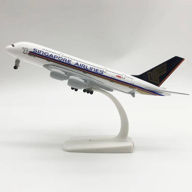 โมเดลเครื่องบินอัลลอยขนาด20ซม. A380สิงคโปร์