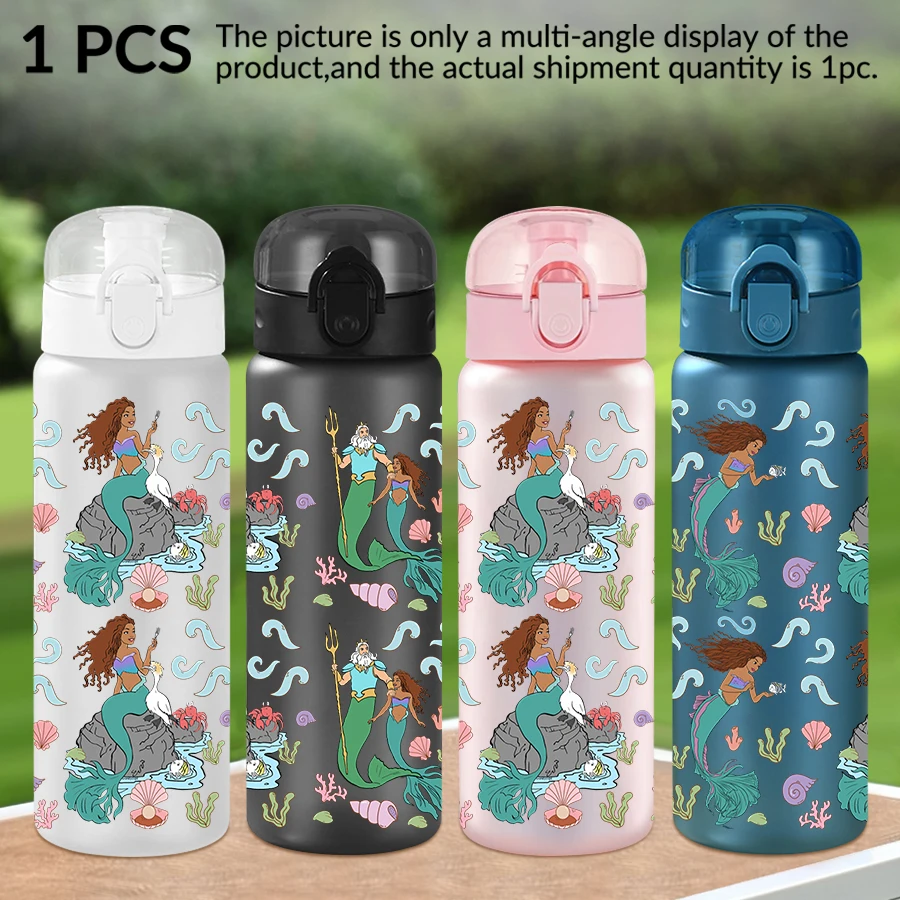 

1Pc Disney, Mermaid, Ocean Pattern 26oz Plastic Water Bottle, Outdoor Sports Water Cup Birthday/Homecoming Gift