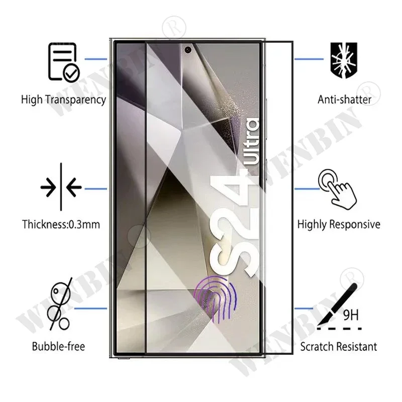 Protecteur d\'Écran en Verre 5G pour Samsung S25, S24 Ultra, S23, S22 Ultra Plus, FE, A16, A36, A55, A56, 3 Pièces