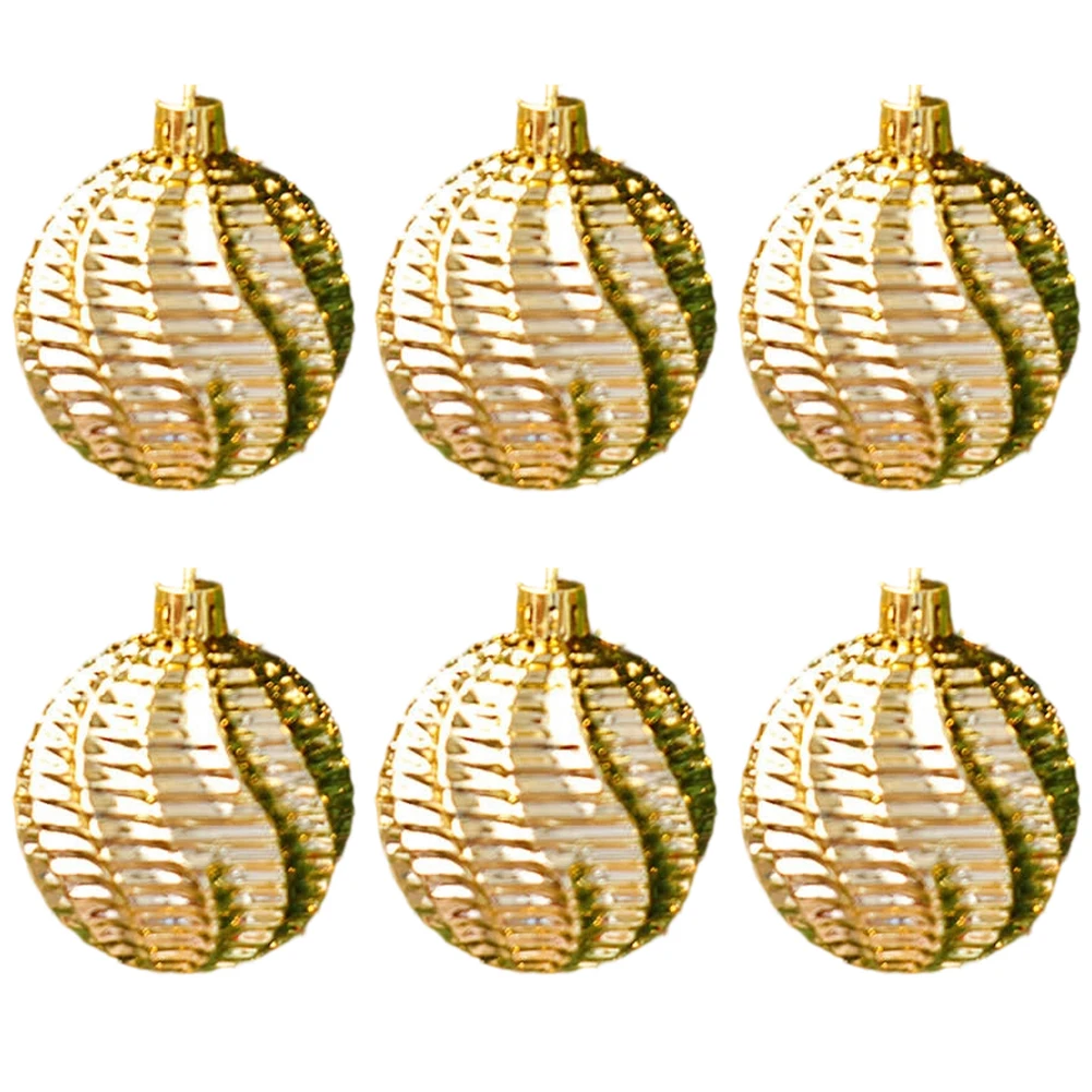Christmas Ball Ornaments Set Plastic 6CM Transparent Electroplated Hanging Decoration Suitable for Tree and Holiday Celebrations
