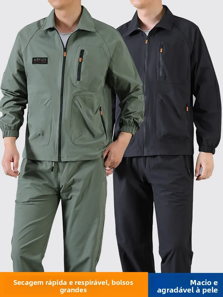 ensemble-de-vetements-de-travail-legers-et-respirants-pour-hommes-sechage-rapide-decontracte-exterieur-elastique-protection-du-travail-manches-longues-fermeture-eclair