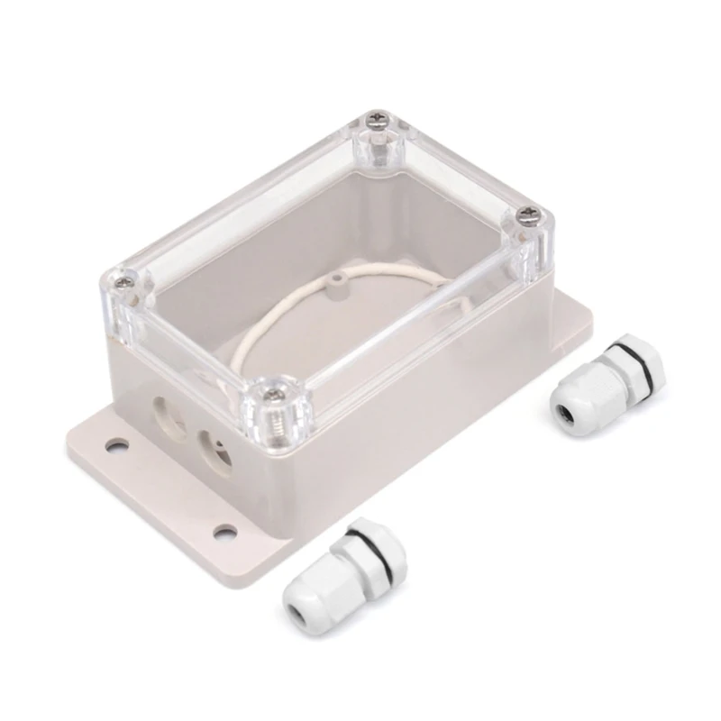 ABS Plastic Dustproof Waterproof IP66 Electrical Boxes Hinged Shell Outdoor Universal Project Enclosure Clear Cover