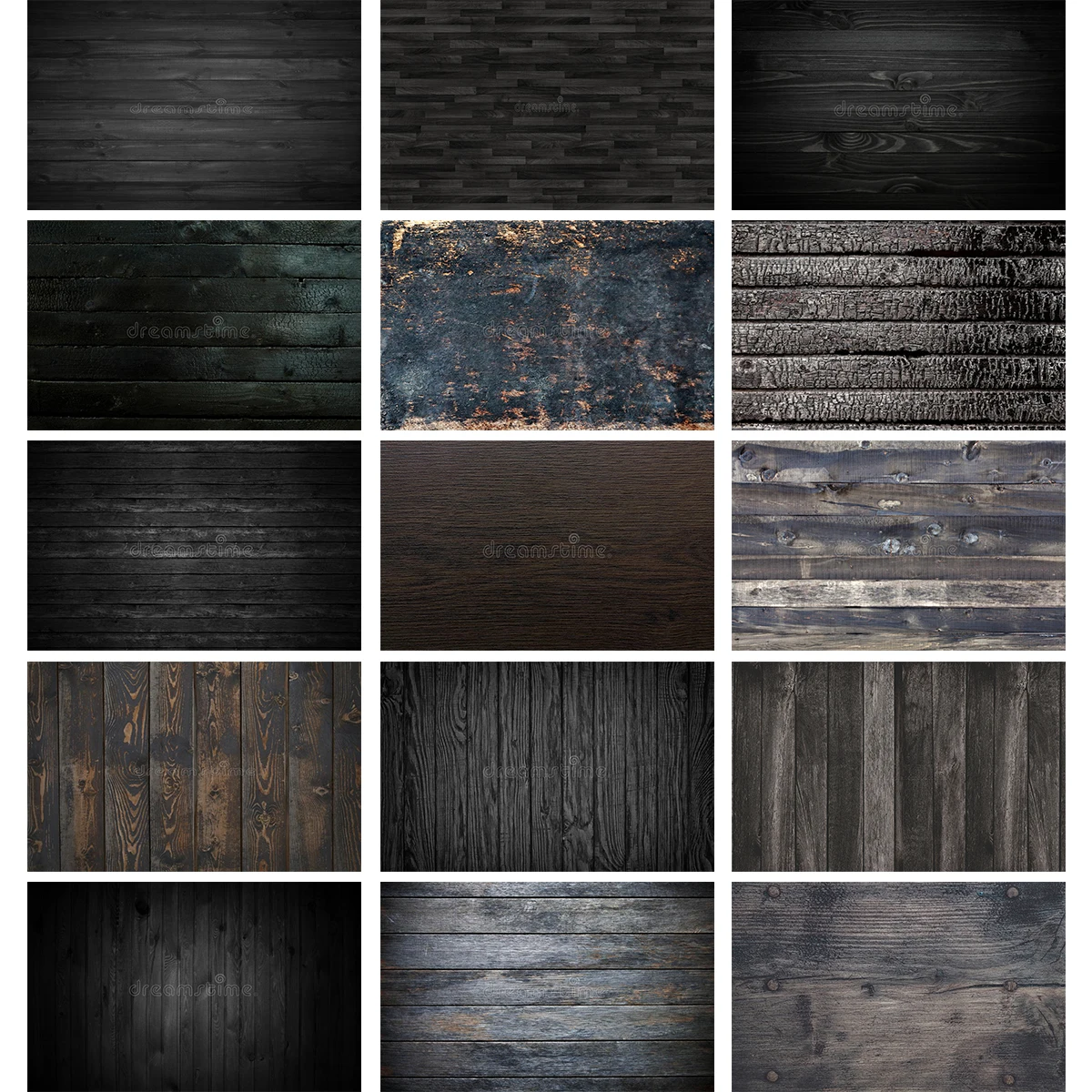 Black Wood Board Background Series-One For Photography Baby Birthday Party Kids Portrait Rustic Planks Backdrop Cloth