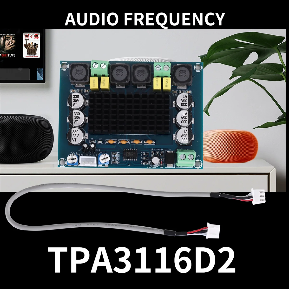 

Efficient TPA3116D2 High Power Digital Power Amplifier Board 2X120W XH-M543