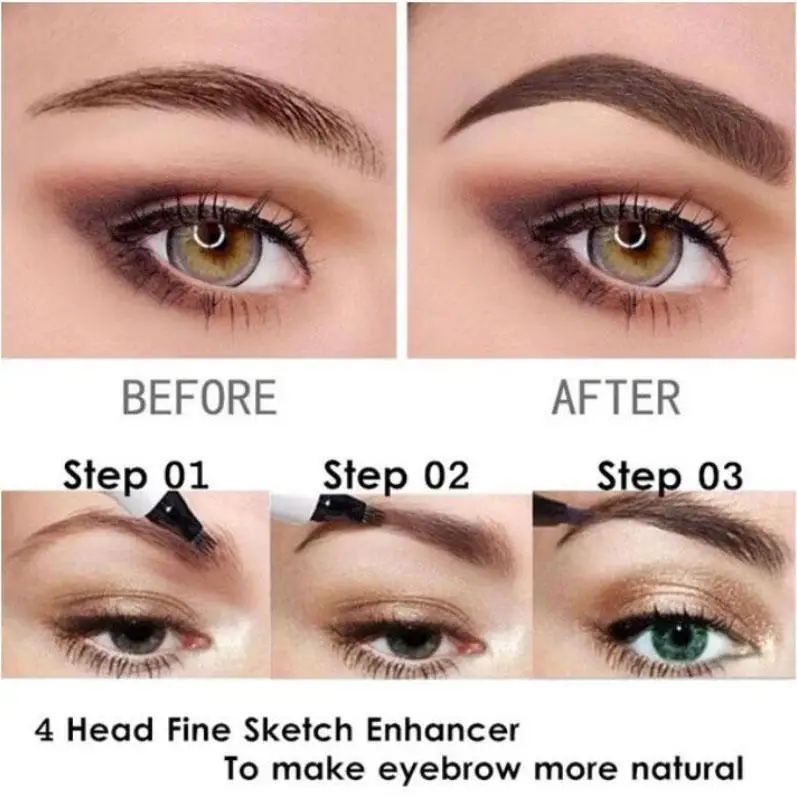 Double-headed Eyebrow Pencil Is Durable Not Dizzy Not Easy To Decolor Suitable for Novice Eyebrow Pencil