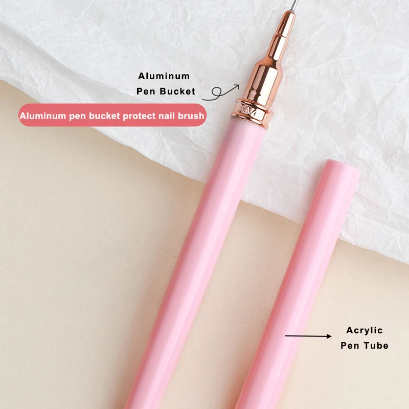 5 قطعة مسمار الفن أقلام بطانة فرش مجموعة مسمار أدوات الرسم لخطوط طويلة رقيقة التفاصيل غرامة الرسم بطانة فرشاة UV هلام البولندية اللوحة