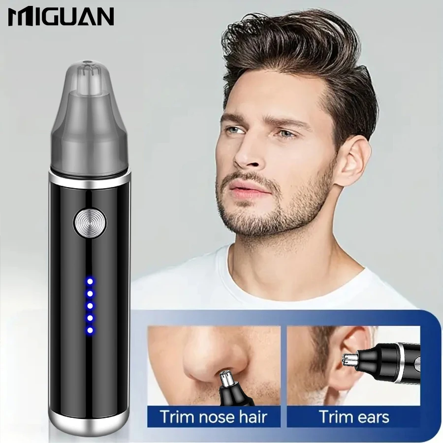 Electric Nose Trimmer, USB Rechargeable Trimmer For Nose And Ear Hair, Nose Hair Shaver For Women And Men,Painless Eyebrow image 4