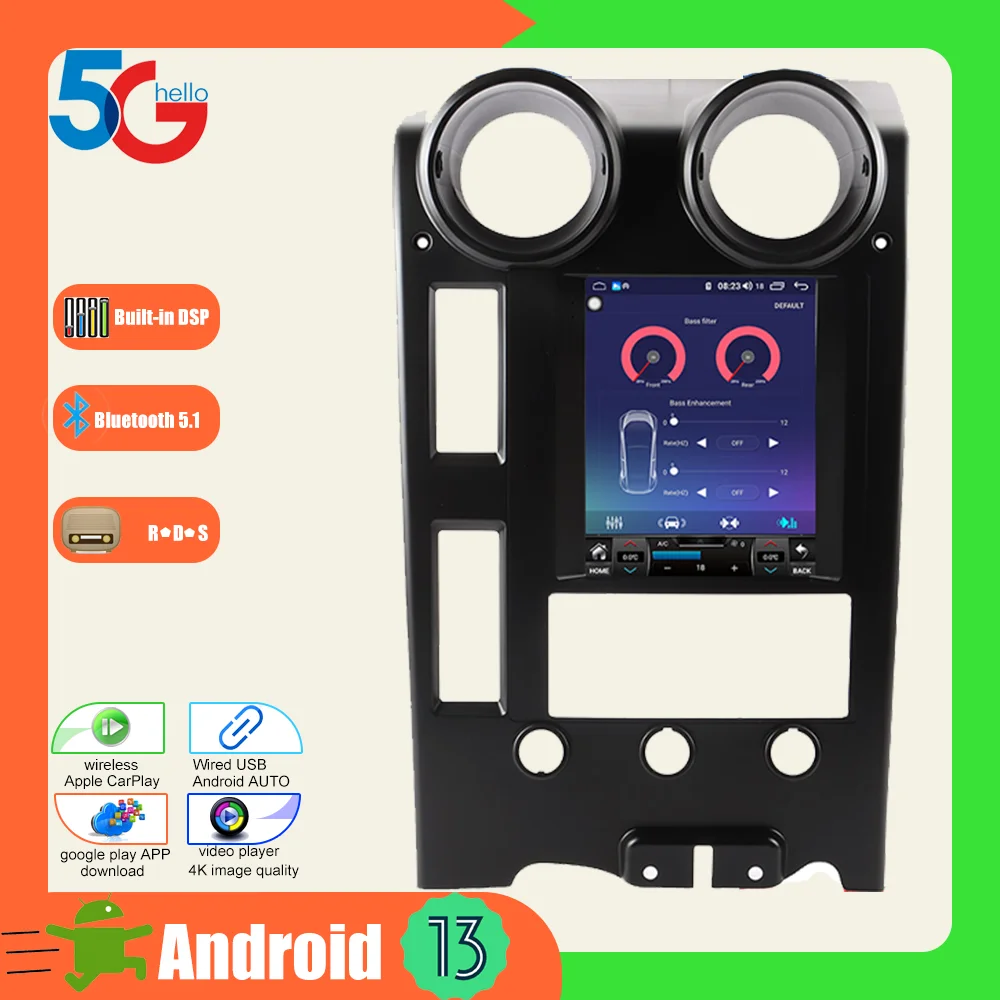 

Car Android 13 Radio Player For Hummer H2 Multimedia Video GPS Navigation Style Vertical Screen IPS DSP