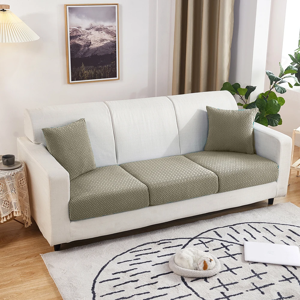 Thick Sofa Cushion Covers for Living Room Elastic Jacquard 1/2/3/4 Seater Sofa Seat Cover L-shaped Corner Airchair Seat Cover