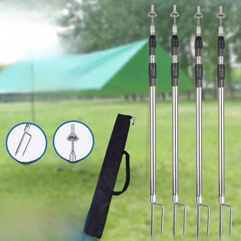 

Регулируемая выдвижная опорная стойка для палатки, тента, сетки от солнца, для пикника, путешествий, кемпинга, аксессуары для снаряжения