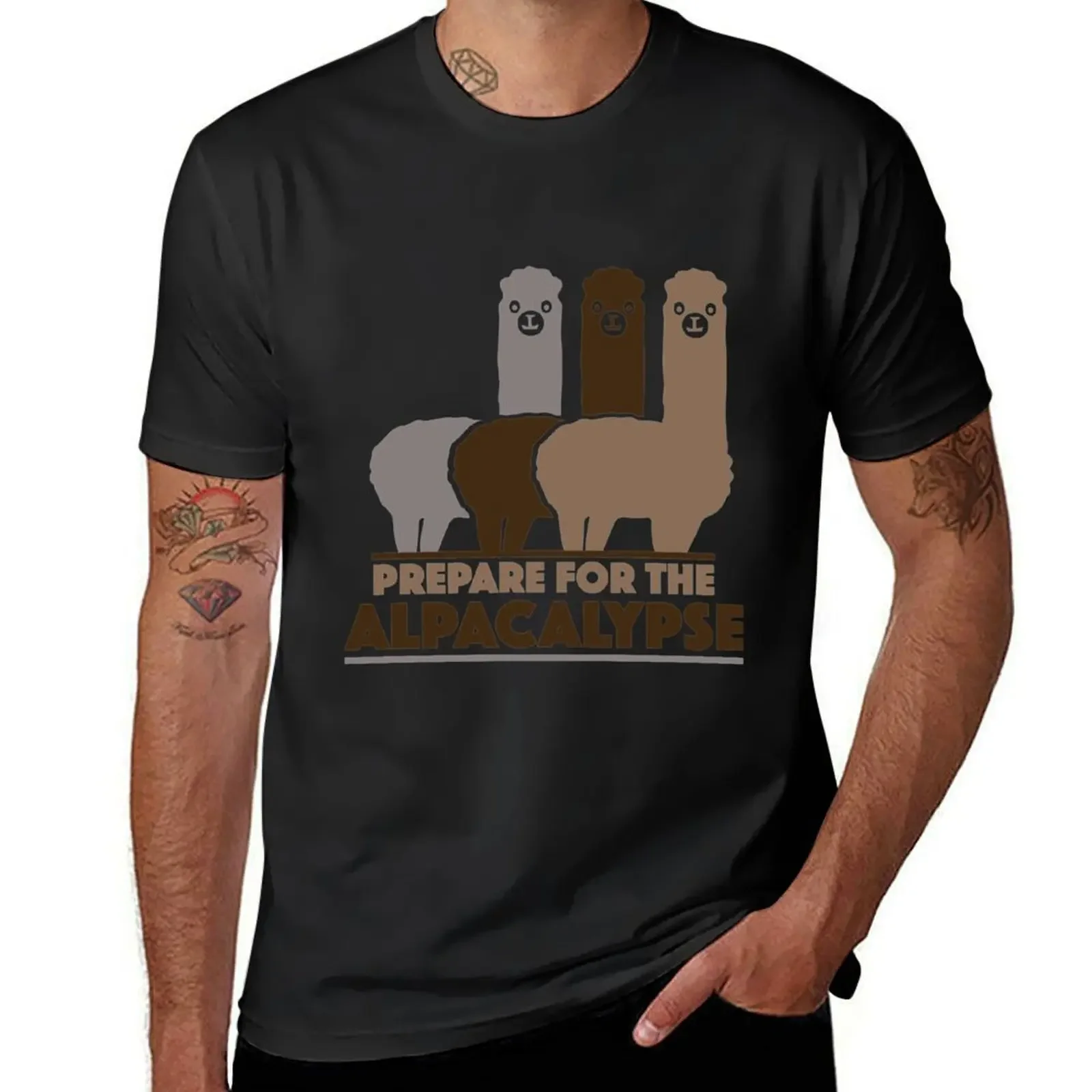 Prepare For He Alpacalypse T-Shirt for a boy rapper graphic tees graphics black t shirts for men