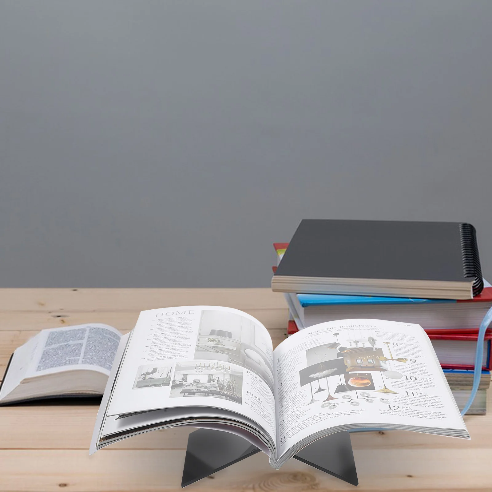 Book Stand Decor Books Desktop Display for Reading X Shape Stable Base Home Holder Household