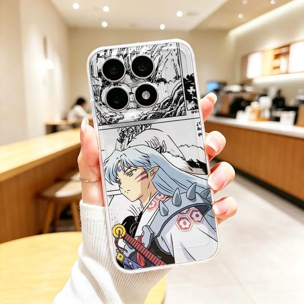 Anime Inuyasha Sesshoumaru Cover For Xiaomi Mi 17 Pro Max 15 15T 14 14T 13 12 12S 11 Pro Ultra Lite Transparent Phone Case