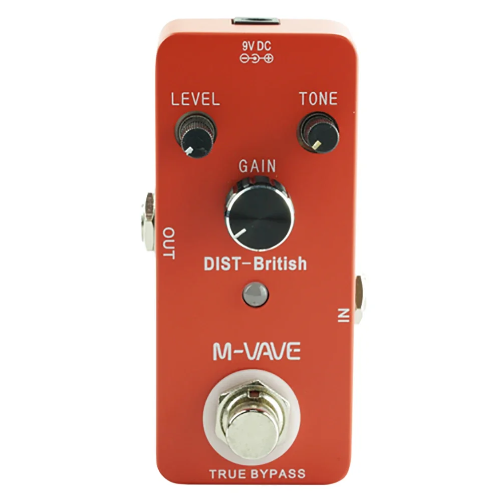 M-VAVE DIST-British Guitar Effect Pedal Music Accessories Pedal Guitar Electric Mini Single Type with True Bypass 9 Pitch Types