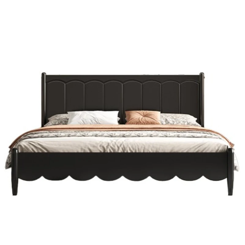 

French all solid wood bed, modern simple small household bed