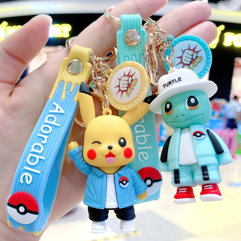 

Pokemon Pikachu Kawaii Cartoon New Key Chain Animation Figure Creative Pendant Children's Birthday Gift Children Like