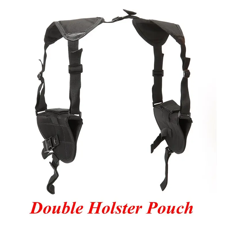 

Left Right Hand Tactical Gun Under Shoulder Double Pistol Gun Nylon Holster Pouch Concealed Carry Holsters