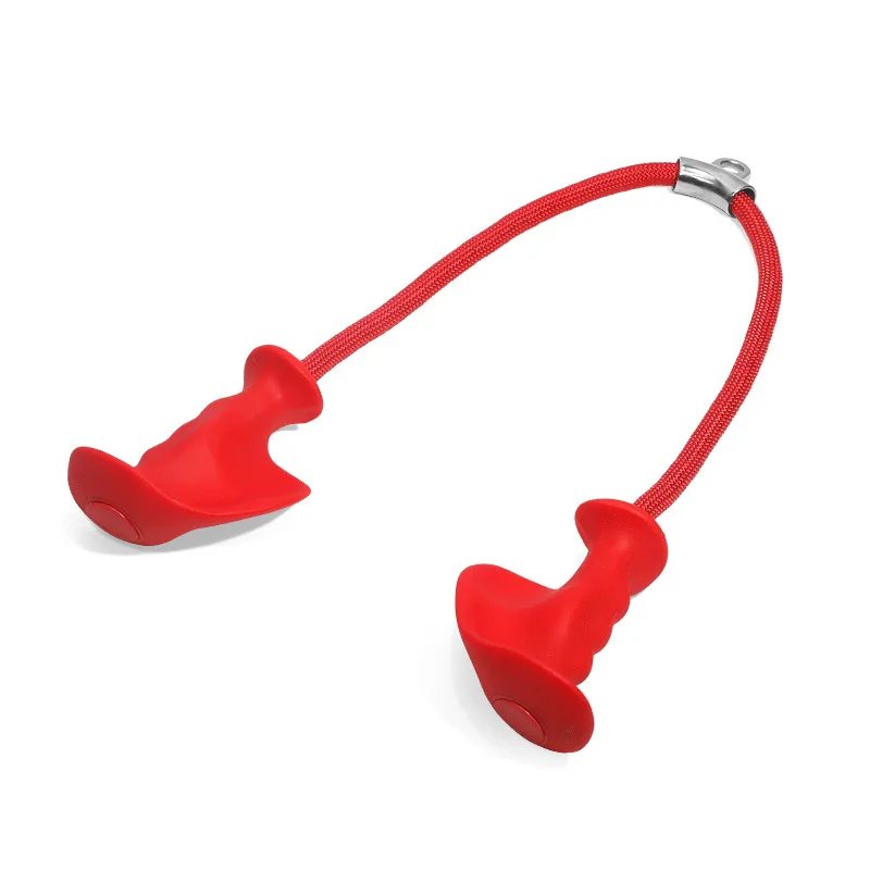 Ergonomic Triceps Rope Pull Down Attachment with Anti-Slippery Natural Rubber Grip for Activating More Muscle Fibers Facepulls