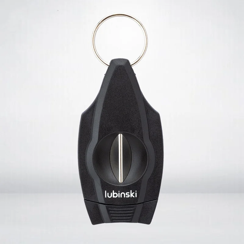 Plastic V Cut Stainless Steel Blade Cigar Cutter Sharp Sigaar Cutting Tool Cigars Guillotine Pocket Zigarren Cutter