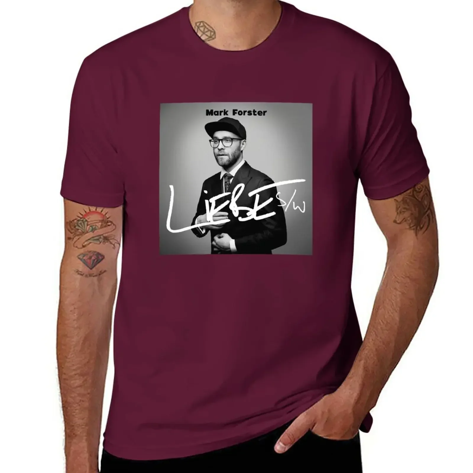 mens summer Tops Hattori  Classic harajuku  Mark Forster - Liebe Album T for a boy customs design your own mens tall t shirts