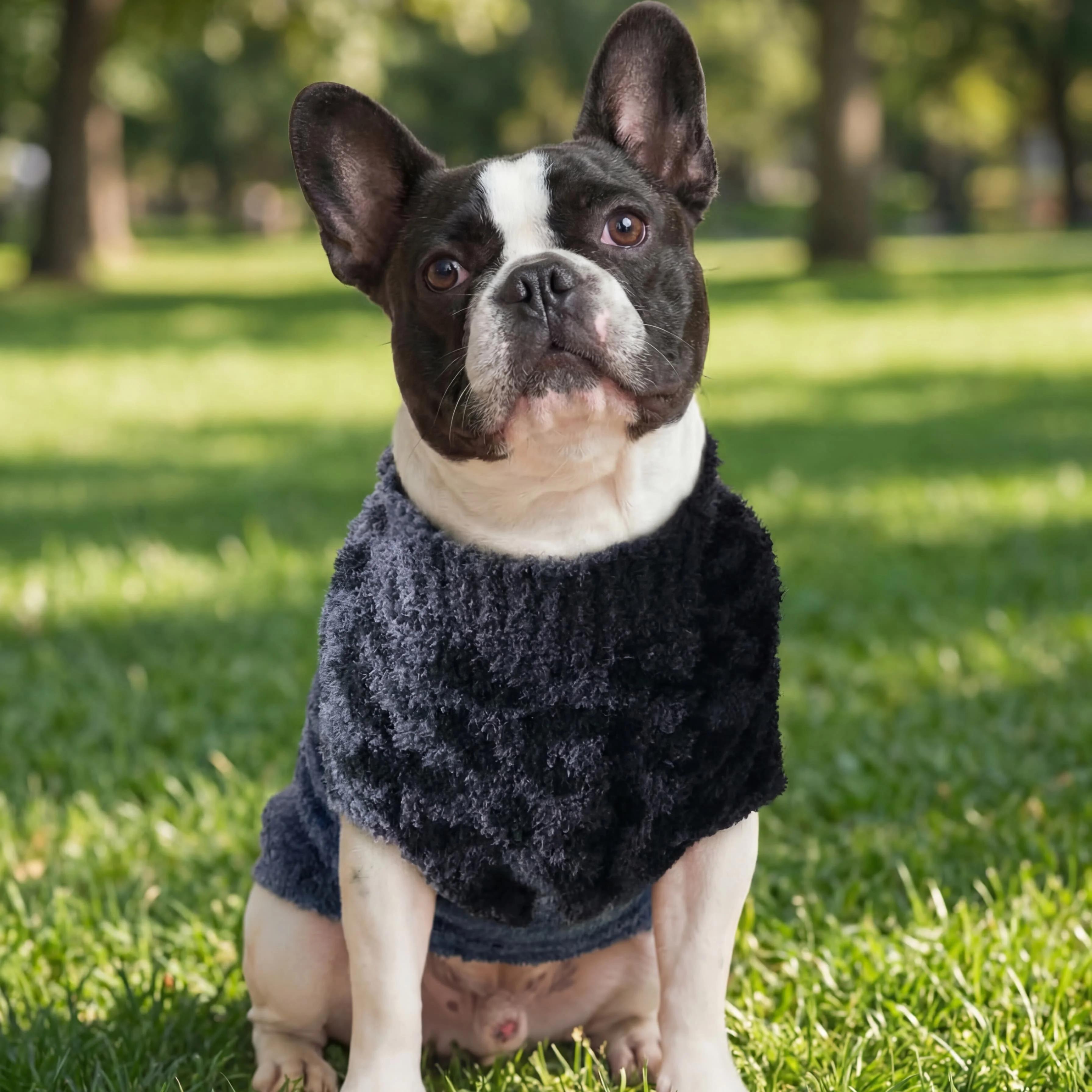 Soft Microfiber Knitted Outfit Customizable Universal Dog Cat Daily Clothes