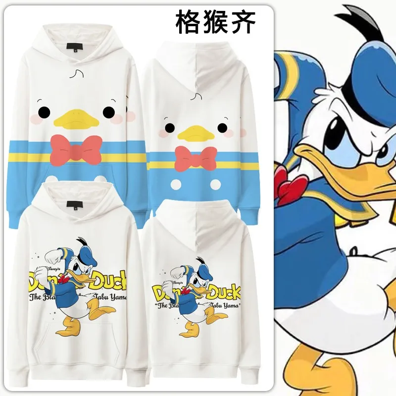 

Donald Duck Daisy Couple Dress Tide Ins Disney Animation Surrounding Autumn Round Neck Quick Dry Hoodie