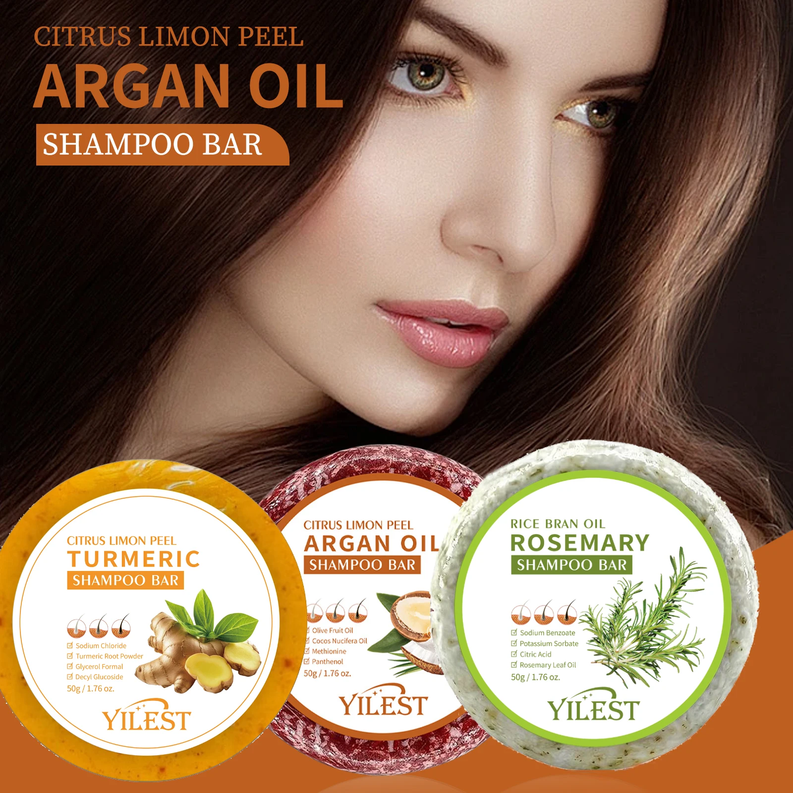 

4 бруска шампуня против выпадения волос - восстанавливают поврежденные волосы, укрепляют качество, уход за кожей головы с агаровым маслом, нежное увлажнение.