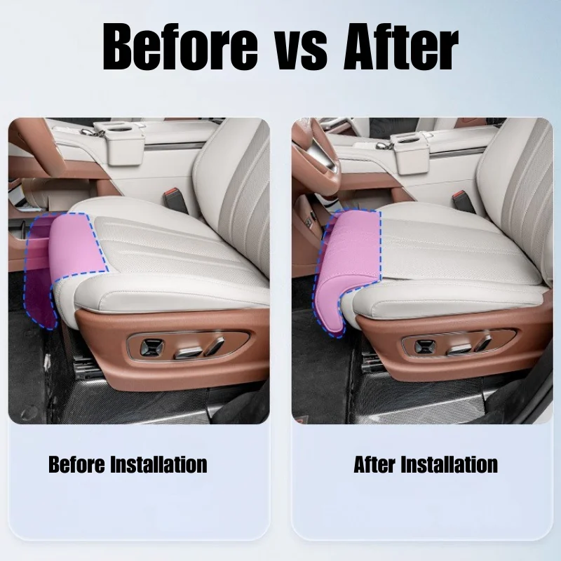 موسع مسند ساق السيارة من جلد نابا العالمي - وسادة مقعد مريحة للسائق من إسفنج الذاكرة قابلة للتنفس