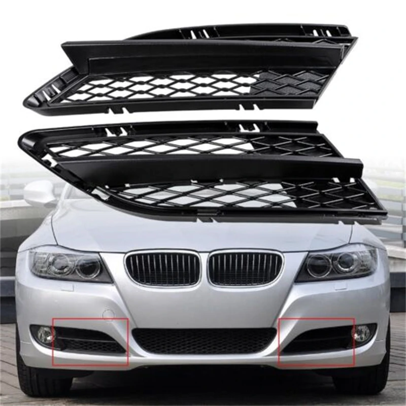 for BMW 335i 328i E90 E91 LCI 2008 2009 2010 2011 2012 51117198901 51117198902 Front Bumper Lower Fog Light Mesh Grill