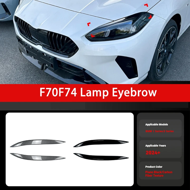 Applicable to 2024 BMW BMW 1 Series F70 2 Series F74 Headlight Light Eyebrow Decorative Car Sticker Cross-border Modification A