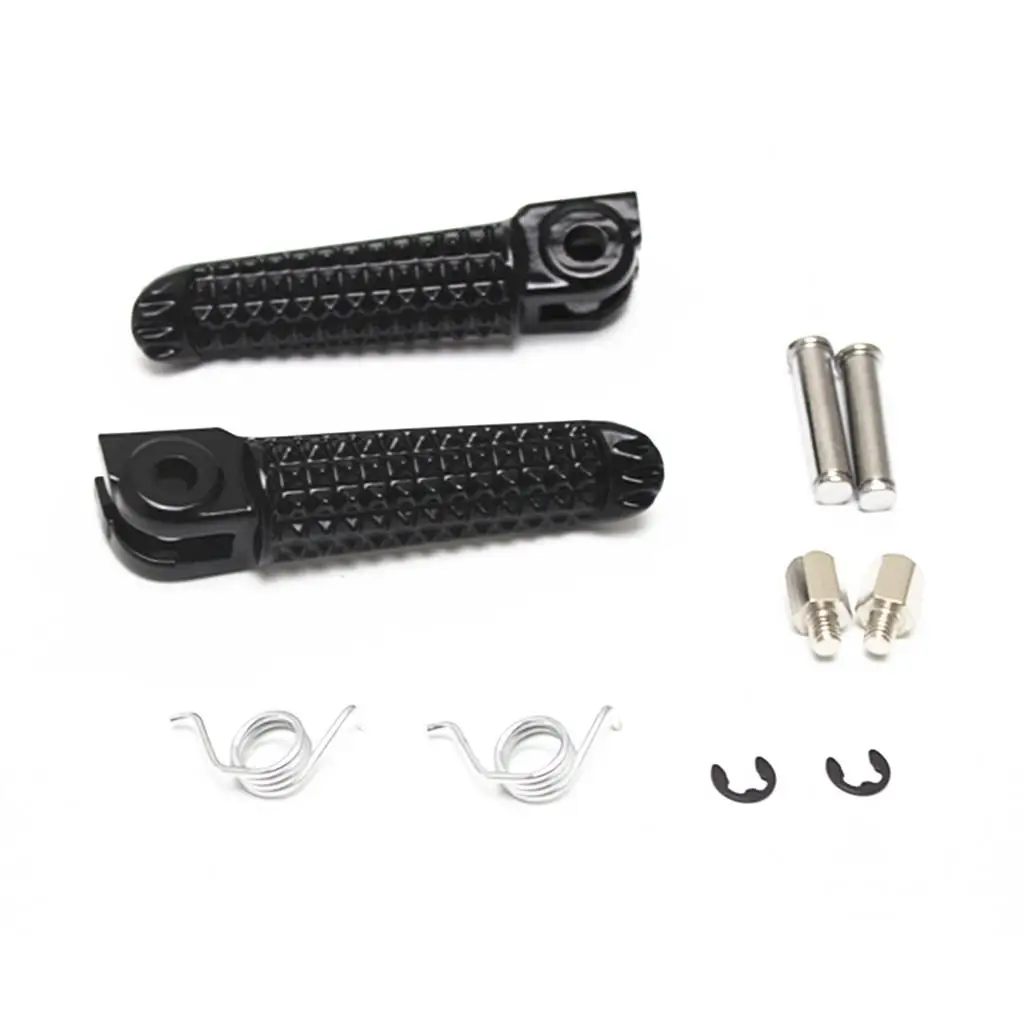 Slim Motorcycle Footrest Pedals Knurled Edge Cut Front Rear Footpegs for Yamaha YZF R1 R6 1998-2012