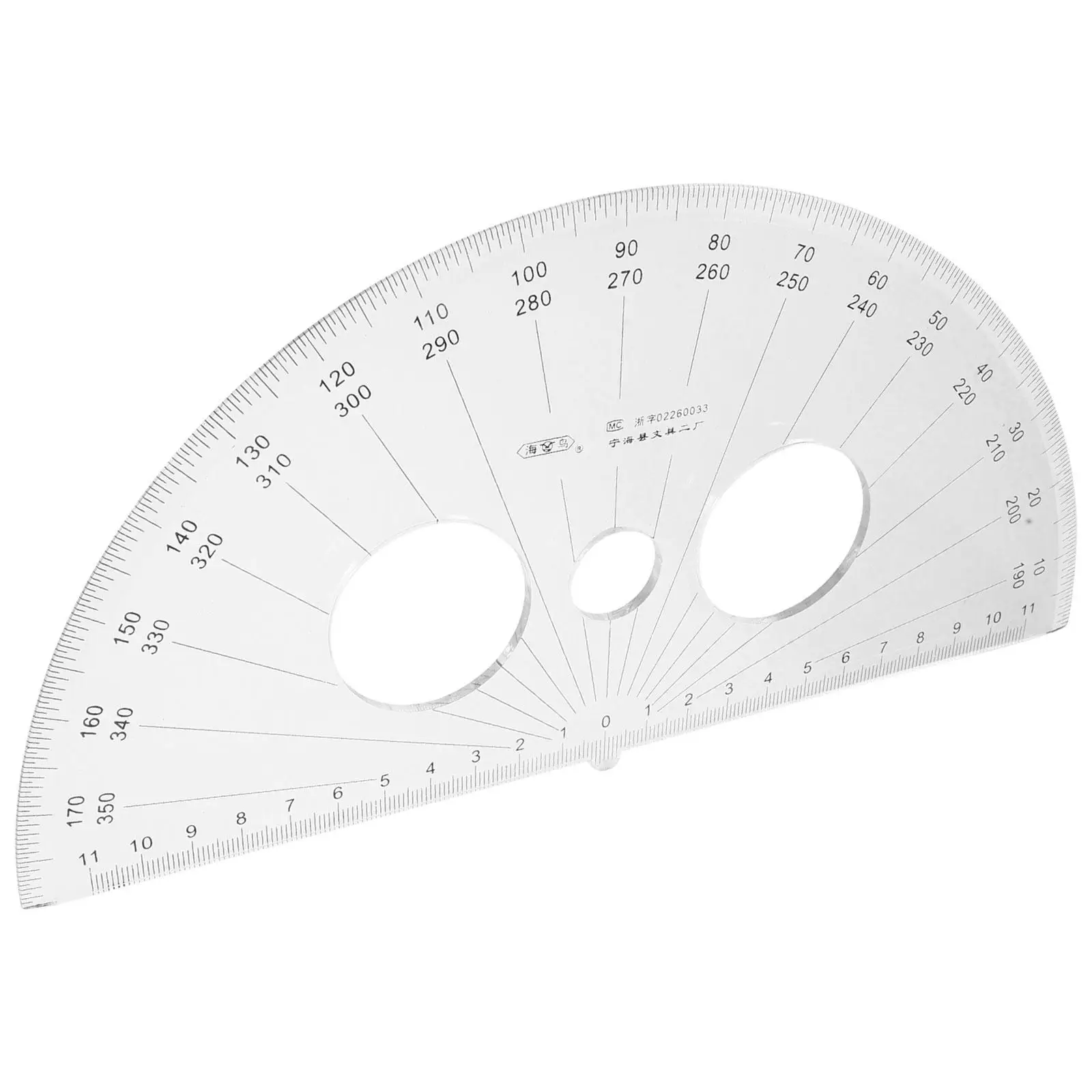 Plastic Protractor 180 Degrees Clear Math Student Stationery Angle Measuring Tool Drawing Ruler School Supplies