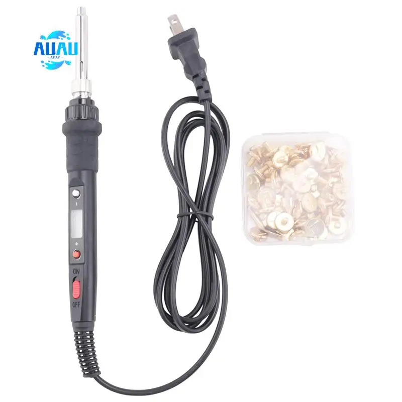 

AUAU-Wood Burning Tool Pen Burning Tips Kit English Letters Carving Pyrography Pen Tips Stencil Soldering Iron US Plug