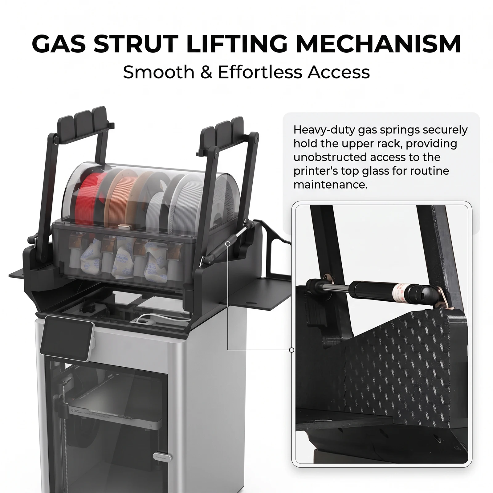 FYSETC V2.1 AMS Lift Rack für Bambu Lab X1/P1 P2/X2 H2D/H2S/H2C AMS/AMS Pro/AMS HT 3D-Drucker – Verbesserte Teile für Bambu – Detail 3
