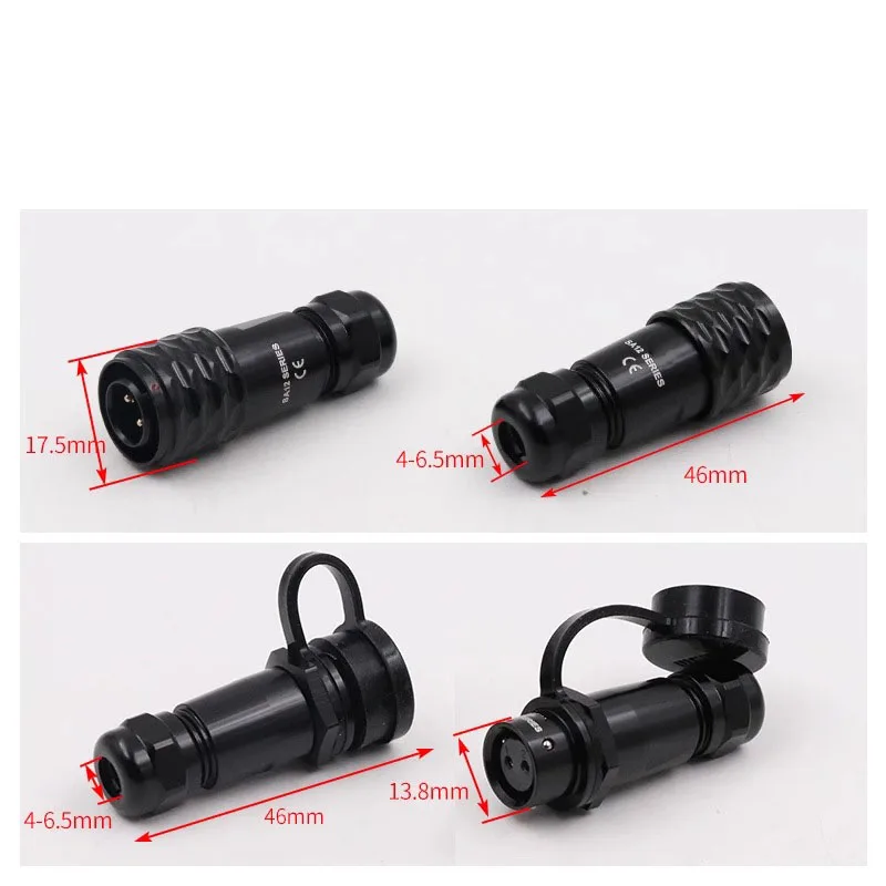 For WEIPU Aviation Plug&Socket Male&Female Connector SA12 10/P 12/S 2 3 4 5 6 7 9Pin IP67 Industrial Waterproof Power Connector