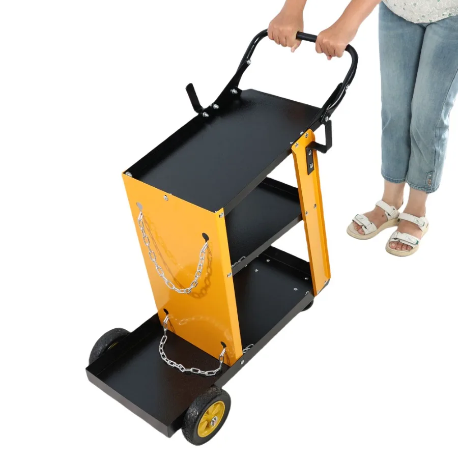 

Multi Function 3 tier Welding Cart. gas bottle and accessory storage.Welding Heavy Duty Cart for Tig Mig Welder and Plasma Cutt