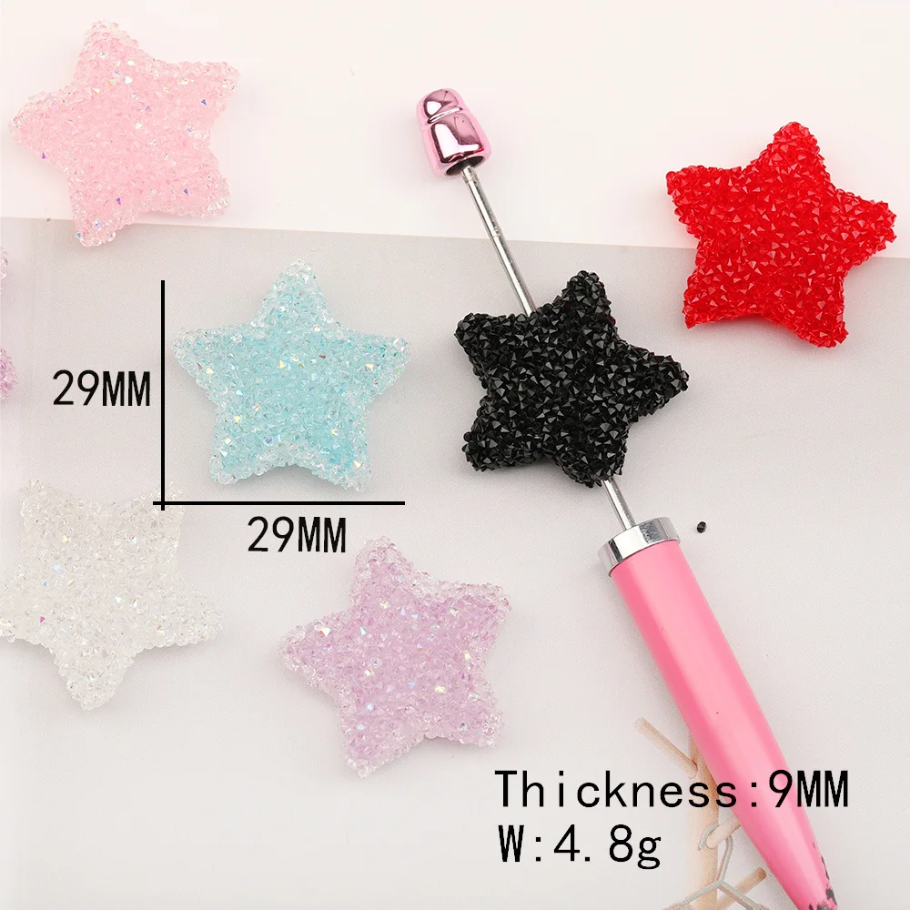 التخليص 50 قطعة 29*29 مللي متر DIY حبة/يدوية الصنع/شكل نجمة/يدوية الصنع/تأثير حجر الراين/نتائج ومكونات المجوهرات/خرزة أكريليك #4