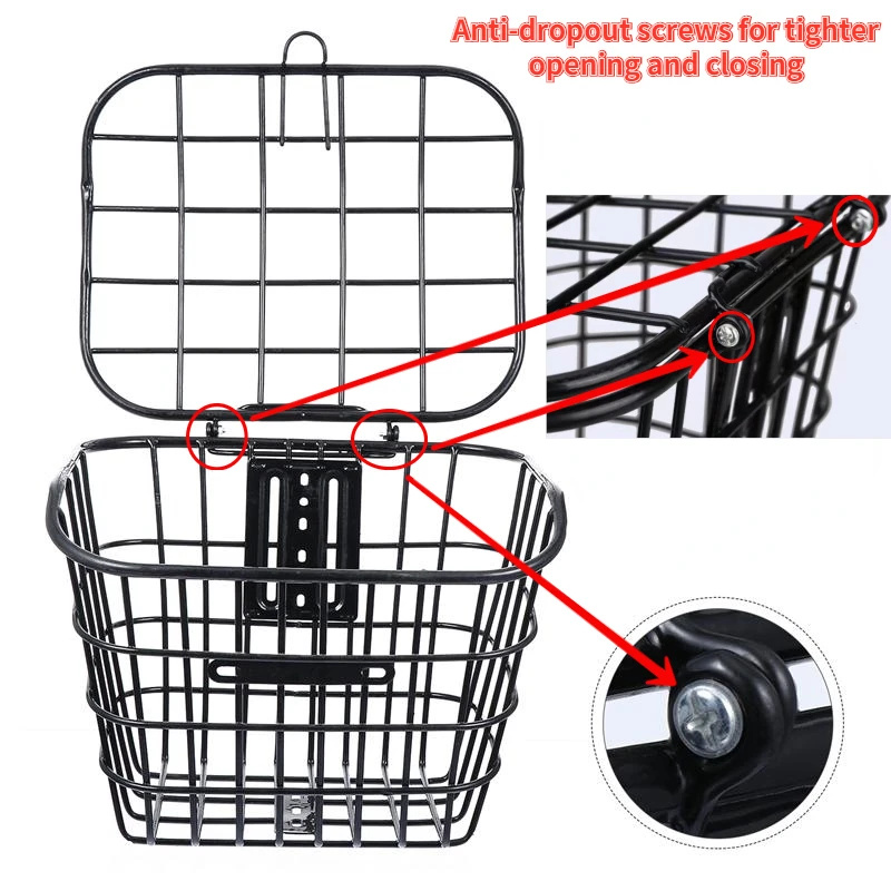 1pc robusto cestino da ciclismo per bicicletta cestino anteriore per bici cestino per bici elettrico supporto per Scooter per bici accessorio per