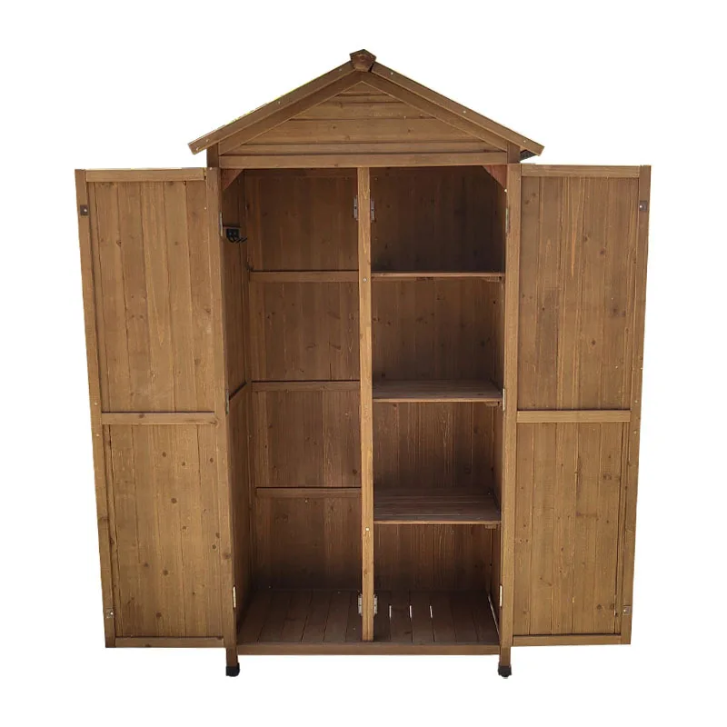 Outdoor balcony storage cabinet, garden courtyard utility cabinet, toolbox locker, pastoral rain cabinet
