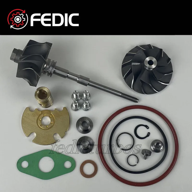 Turbocharger shaft and wheel+repair kit 709836 Turbo rotor for Mercedes Sprinter I E220 E200 C220 CDIOM611DE22LA 611 85Kw 95Kw