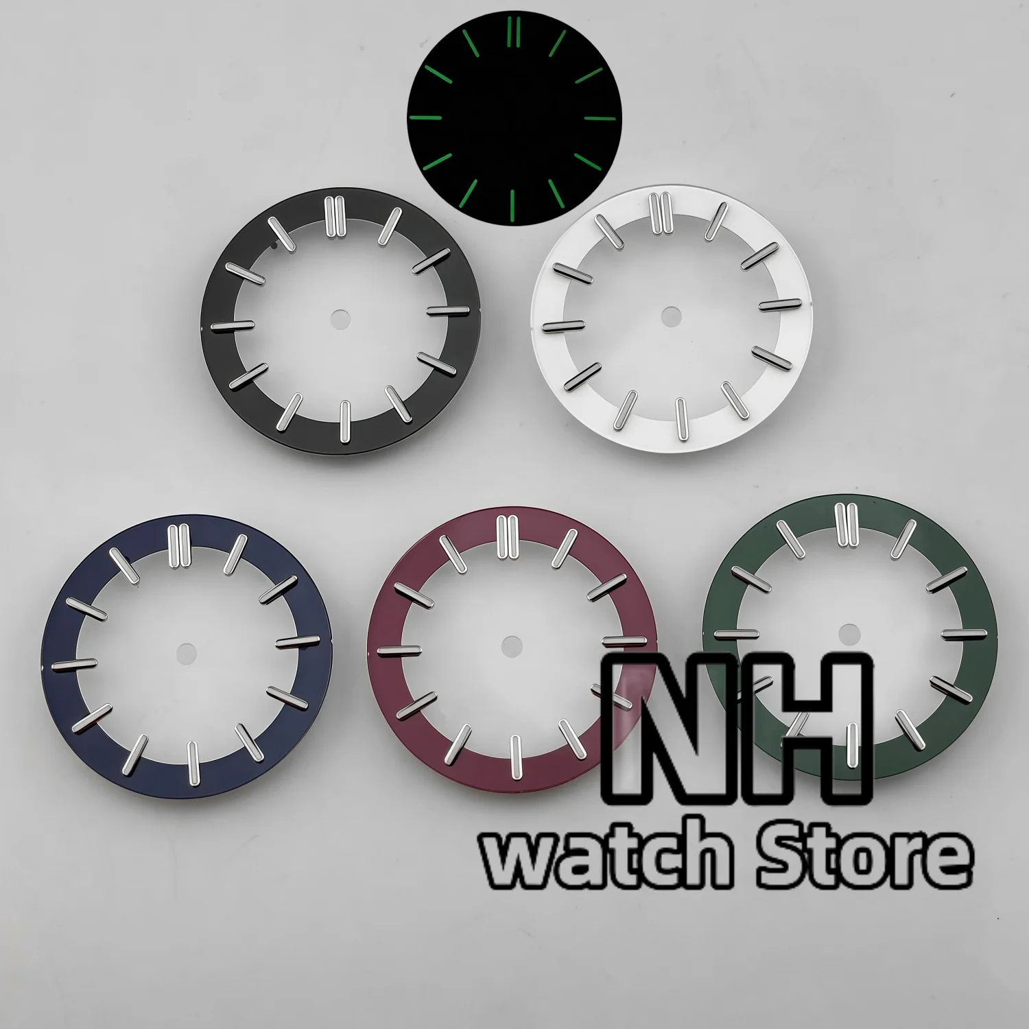 NH 29mm 31.5mm Watch Dial For NH70 NH72 NH71 NH35 36 NH37 PT5000 ETA2824 Miyota DG Movement Skeleton Hollow Dial Ring Luminous view 2