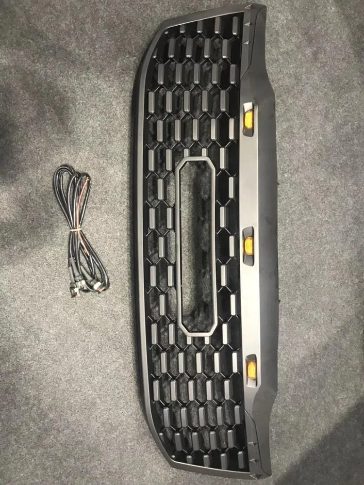 تعديل شبكة الشواية الأمامية ذات الطراز الجديد باللون الرمادي لـ Hilux Pickup Vigo #2