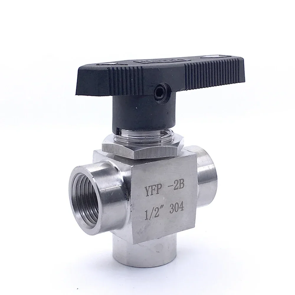 1/8 "1/4" 3/8 "1/2" 3/4 "BSP NPT femmina Tee L porta valvola a sfera 304 in acciaio inox acqua Gas Oil