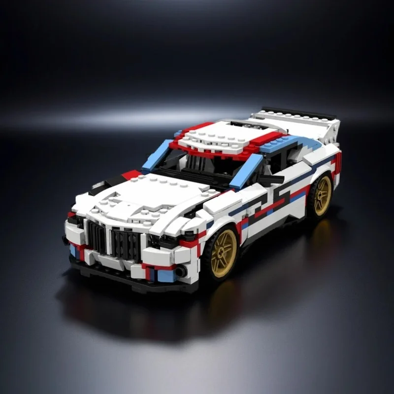 

894PCS MOC City Champions Super Car Sport Csl Hommage R 1 21 Miniland Advanced Model Technology DIY Building Blocks Gift Display