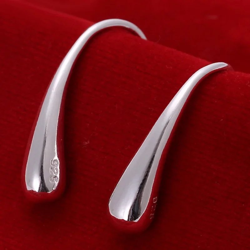 Hot Sale 925 Silver Earring Fashion Jewelry Teardrop/Water drop/Raindrop Dangle Earrings For Women Valentine Gifts