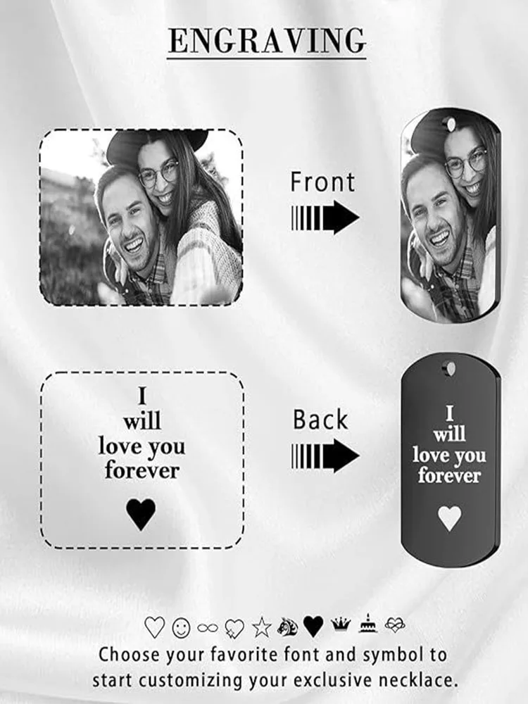 Aangepaste foto familie verweerschip liefde sleutelhanger metalen lasergravure foto roestvrij staal een paar personalisatie sleutelhanger sieraden