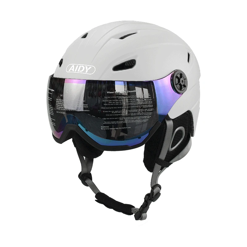Fabrycznie spersonalizowany kask narciarski z okularami, z certyfikatem CE EN1077, do snowboardu i snowboardingu, z wizjerem.