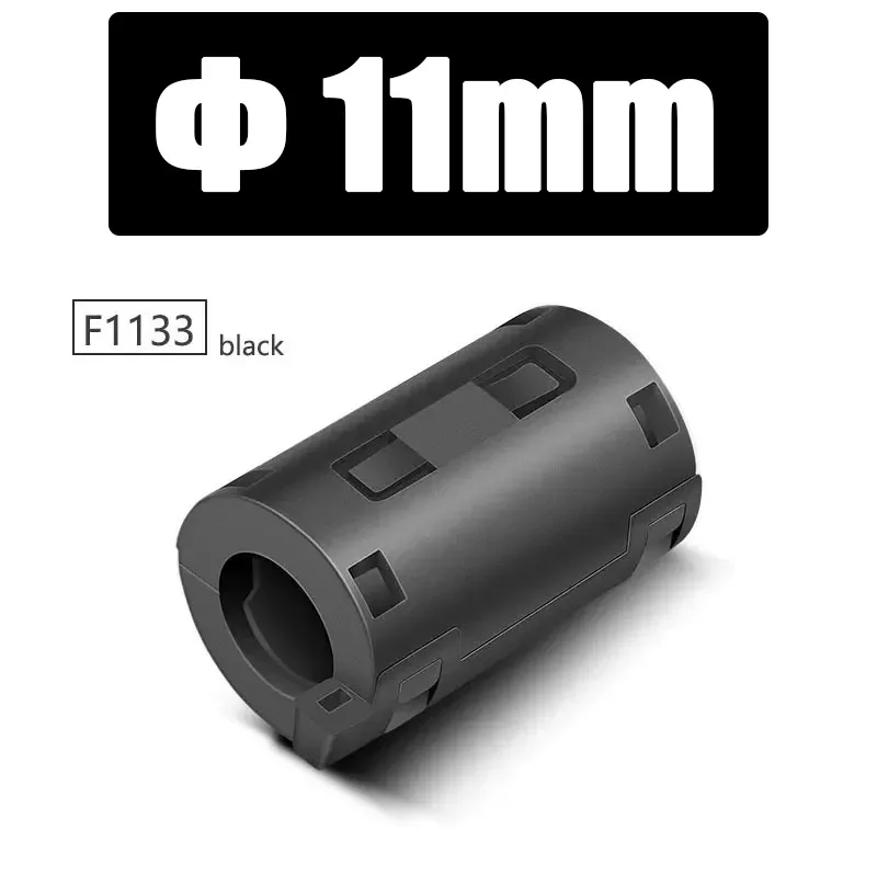 10 Stück 3,5/5/7/9/13/15mm Ringkern-Ferritperlen-Klemmspule EMI RFI Störfilter Clip Snap-Kabel für schwarze magnetische Snap-on-Verbindungen