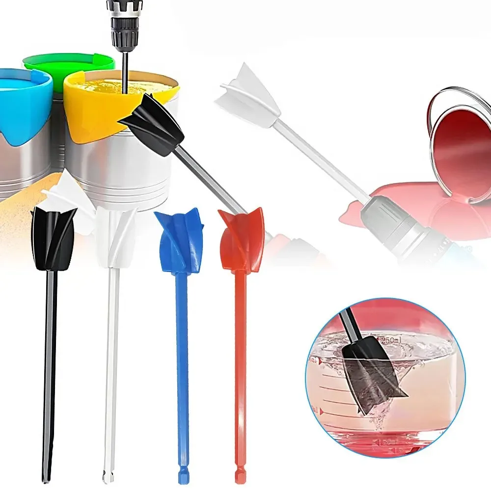Epoxy Mixing Stick Paint Stirring Rod Putty Cement Paint Mixer Attachment with Drill Chuck for Epoxy Resin Latex Oil Paint